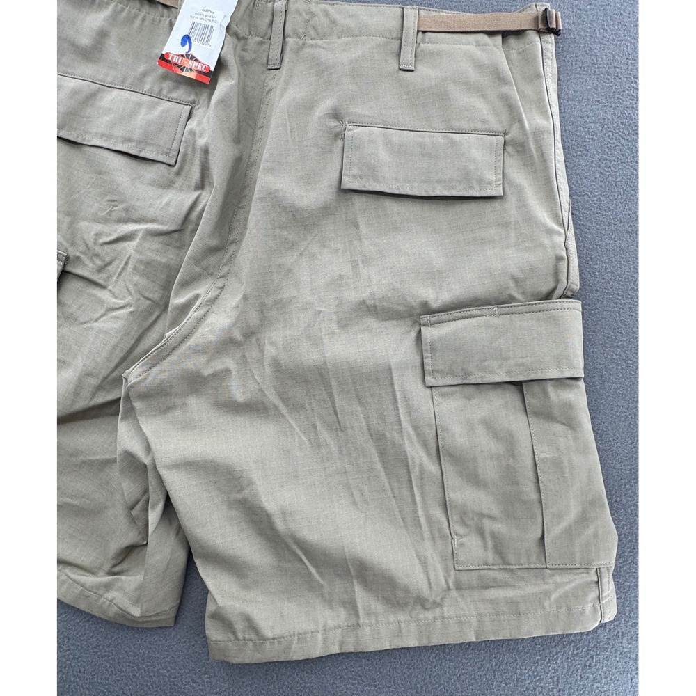 TRU-SPEC Cargo Shorts Men L Khaki Tan Ripstop Tactical Utility 6-Pocket Gorpcore - Picture 7 of 11